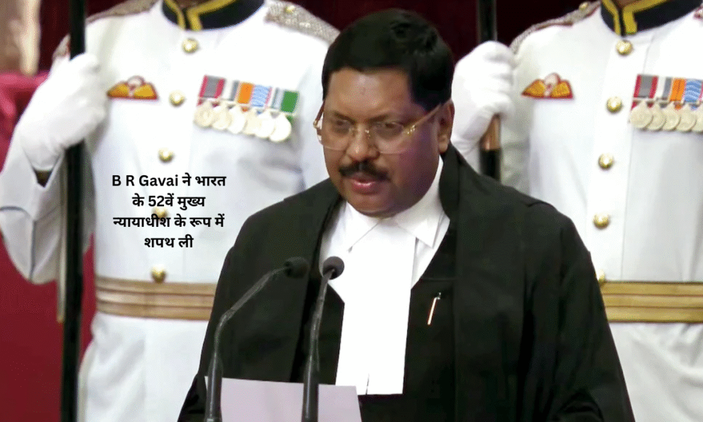 B R Gavai Sworn
