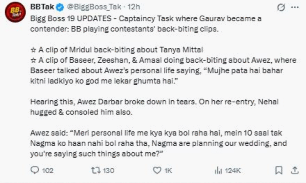 Bigg Boss 19 new captain